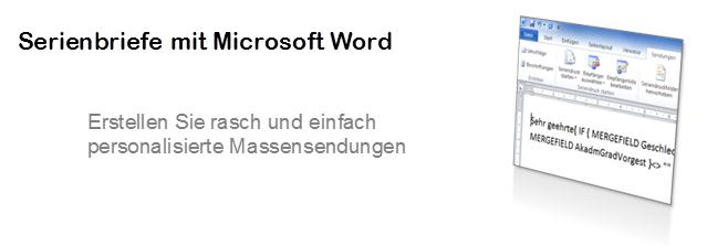 Serienbriefe mit Microsoft Word